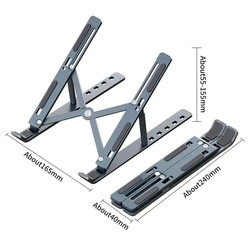 Foldable Laptop Stand – Adjustable Aluminum Alloy Notebook Holder