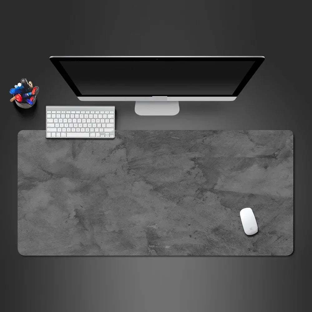Gray Mouse Pad Large/Small Overlocked Mousepad NonSlip Desktop Keyboard Table Pad Gray Series Game Desk Mat Computer Accessories