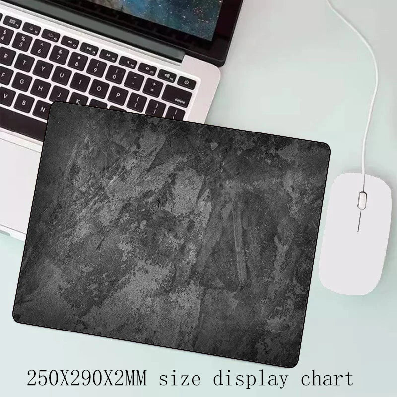 Gray Mouse Pad Large/Small Overlocked Mousepad NonSlip Desktop Keyboard Table Pad Gray Series Game Desk Mat Computer Accessories