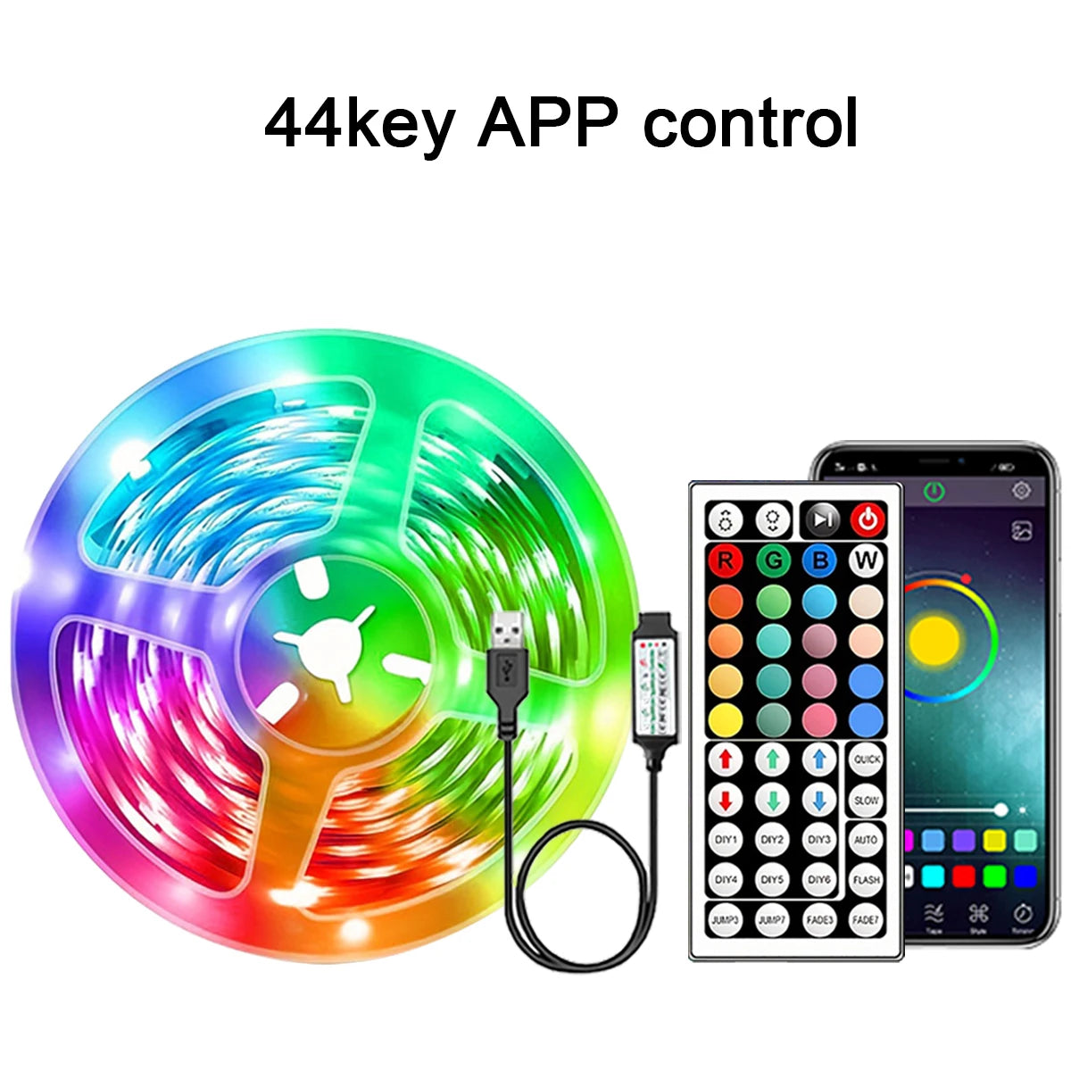 RGB LED Strip Lights 5m-30m – App Control Room & Bedroom Decor