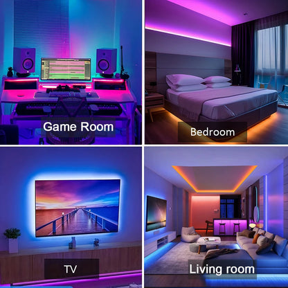 RGB LED Strip Lights 5m-30m – App Control Room & Bedroom Decor