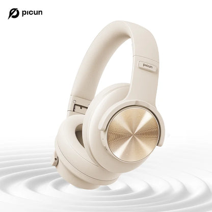Picun B8 Bluetooth Headphones 120H Playtime Headset Wireless Bluetooth 3EQ Mode Low Latency Hands-Free Calls Over Ear Headphones