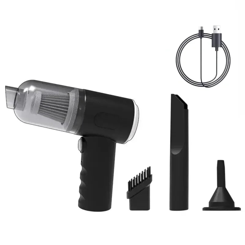 Wireless Car Vacuum Cleaner 9000Pa – Portable Mini Wet & Dry USB