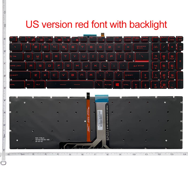 US/RU/SP/FR Laptop Keyboard For MSI GE62 GE63VR GE72 GE75 GS60 GS63/VR GS70 GS72 GS73 GS75 GT62/VR GT72 GT73/VR GT76 PE70 PE60