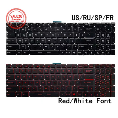 US/RU/SP/FR Laptop Keyboard For MSI GE62 GE63VR GE72 GE75 GS60 GS63/VR GS70 GS72 GS73 GS75 GT62/VR GT72 GT73/VR GT76 PE70 PE60