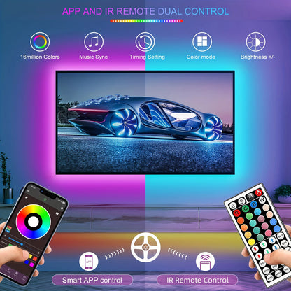 RGB LED Strip Lights 5m-30m – App Control Room & Bedroom Decor