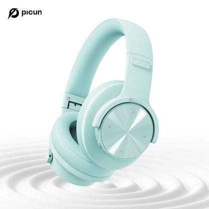 Picun B8 Bluetooth Headphones 120H Playtime Headset Wireless Bluetooth 3EQ Mode Low Latency Hands-Free Calls Over Ear Headphones
