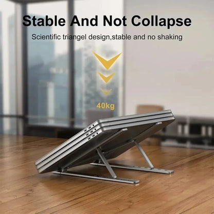 Foldable Laptop Stand – Adjustable Aluminum Alloy Notebook Holder