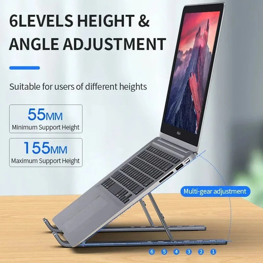 Foldable Laptop Stand – Adjustable Aluminum Alloy Notebook Holder