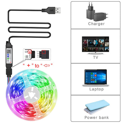 RGB LED Strip Lights 5m-30m – App Control Room & Bedroom Decor