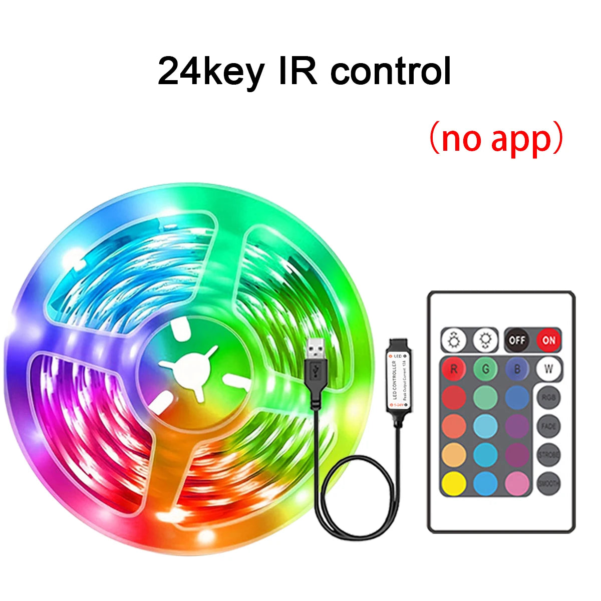 RGB LED Strip Lights 5m-30m – App Control Room & Bedroom Decor
