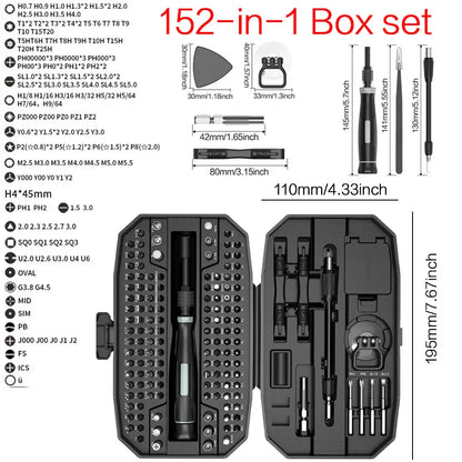 152-in-1 Precision Screwdriver Set – Computer Repair Tool Kit