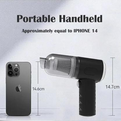 Wireless Car Vacuum Cleaner 9000Pa – Portable Mini Wet & Dry USB