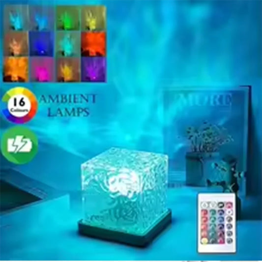 HOMEFISH RGB Aurora Ocean Wave Projector – 16 Colors Night Light
